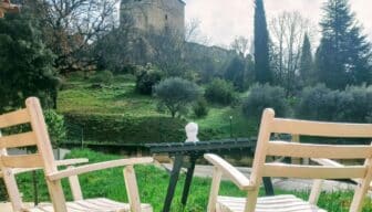 Le repaire des muses, Gréoux, terrasse